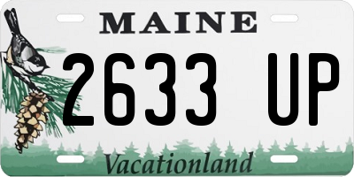 ME license plate 2633UP