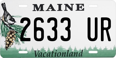 ME license plate 2633UR