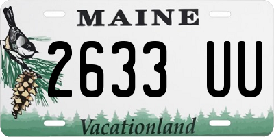 ME license plate 2633UU
