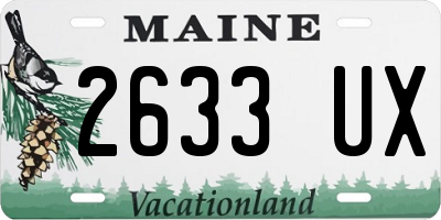 ME license plate 2633UX