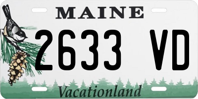 ME license plate 2633VD