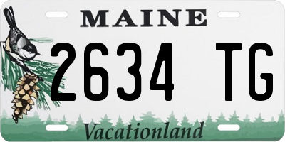 ME license plate 2634TG