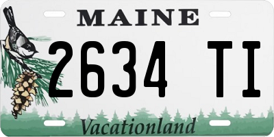 ME license plate 2634TI