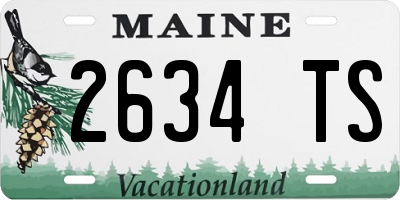 ME license plate 2634TS