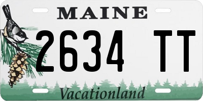 ME license plate 2634TT
