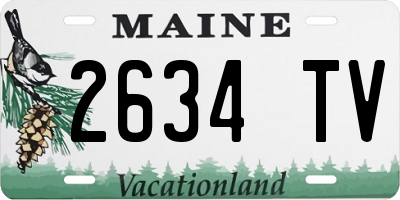 ME license plate 2634TV