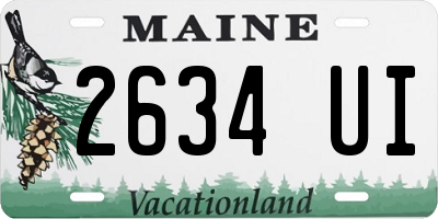 ME license plate 2634UI