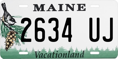 ME license plate 2634UJ