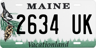 ME license plate 2634UK