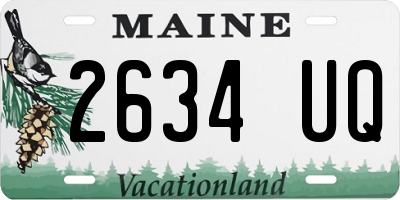 ME license plate 2634UQ