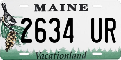 ME license plate 2634UR