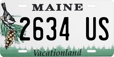 ME license plate 2634US