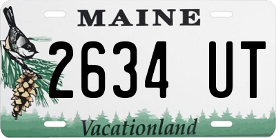 ME license plate 2634UT