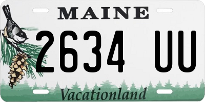 ME license plate 2634UU