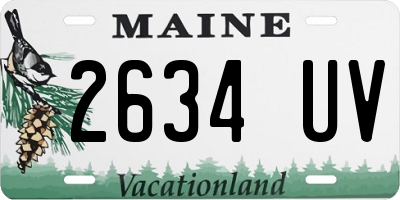 ME license plate 2634UV