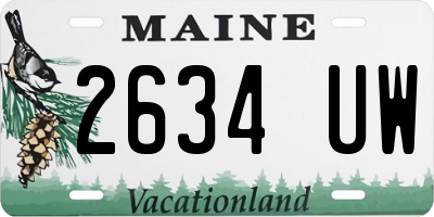 ME license plate 2634UW