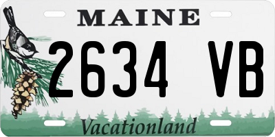 ME license plate 2634VB