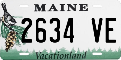 ME license plate 2634VE