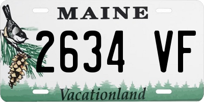 ME license plate 2634VF
