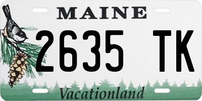 ME license plate 2635TK