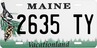 ME license plate 2635TY