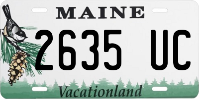 ME license plate 2635UC