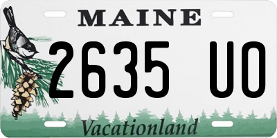 ME license plate 2635UO