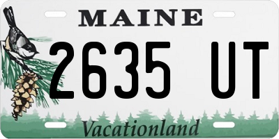 ME license plate 2635UT