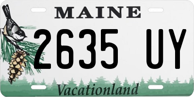 ME license plate 2635UY