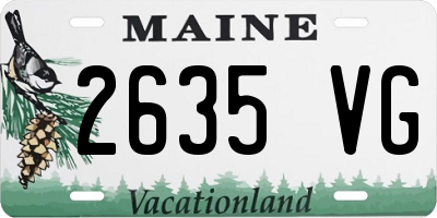 ME license plate 2635VG