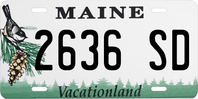 ME license plate 2636SD
