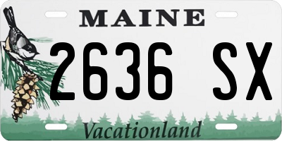 ME license plate 2636SX