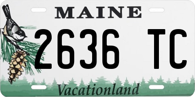 ME license plate 2636TC