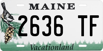 ME license plate 2636TF