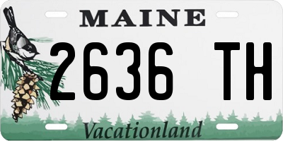 ME license plate 2636TH