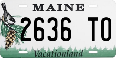 ME license plate 2636TO