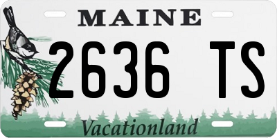 ME license plate 2636TS