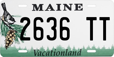 ME license plate 2636TT