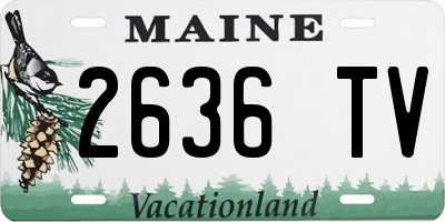 ME license plate 2636TV