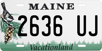 ME license plate 2636UJ