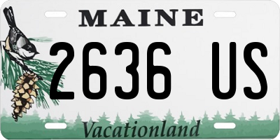 ME license plate 2636US