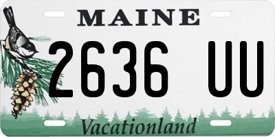 ME license plate 2636UU
