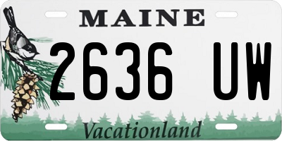 ME license plate 2636UW