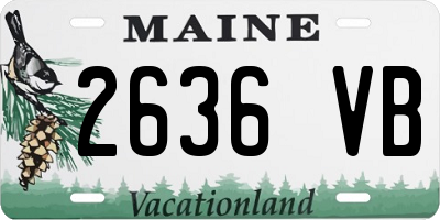 ME license plate 2636VB