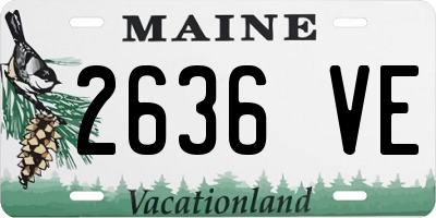 ME license plate 2636VE