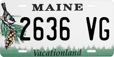 ME license plate 2636VG