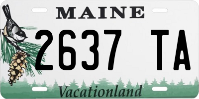 ME license plate 2637TA