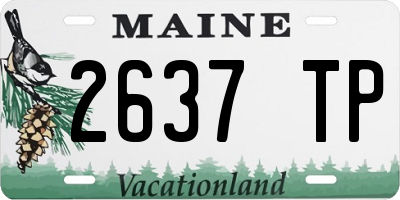 ME license plate 2637TP