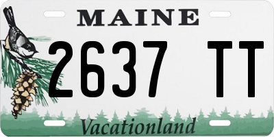 ME license plate 2637TT