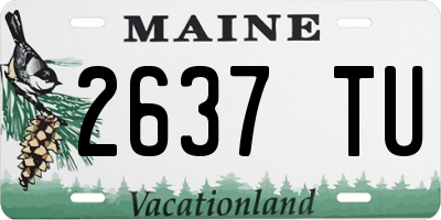 ME license plate 2637TU